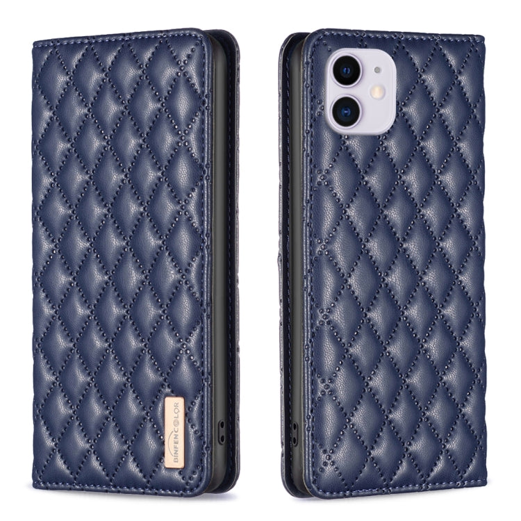 Custodia per telefono a conchiglia in pelle magnetica Diamond Lattice, For iPhone 12 / 12 Pro, For iPhone 11 Pro Max, For iPhone 11 Pro, For iPhone 11