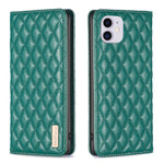 Custodia per telefono a conchiglia in pelle magnetica Diamond Lattice, For iPhone 12 / 12 Pro, For iPhone 11 Pro Max, For iPhone 11 Pro, For iPhone 11