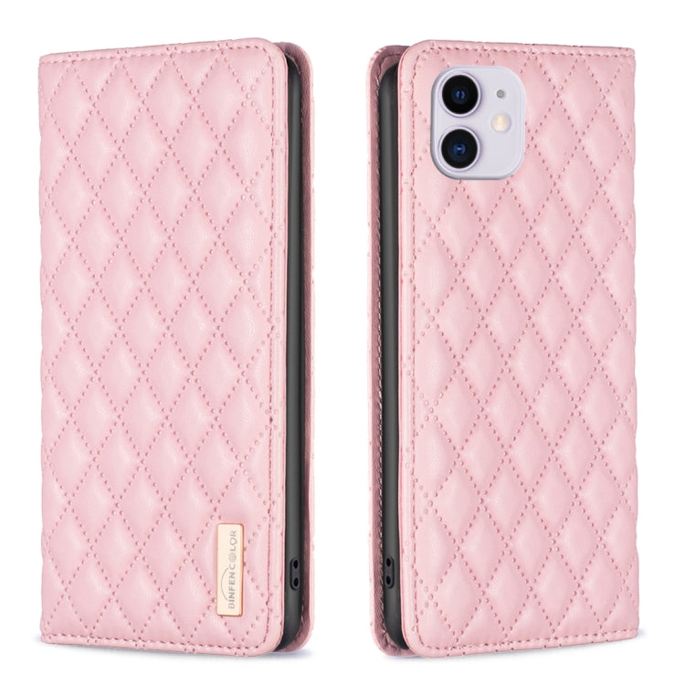 Custodia per telefono a conchiglia in pelle magnetica Diamond Lattice, For iPhone 12 / 12 Pro, For iPhone 11 Pro Max, For iPhone 11 Pro, For iPhone 11