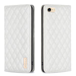 Custodia per telefono a conchiglia in pelle magnetica Diamond Lattice, For iPhone SE 2022 / SE 2020 / 8 / 7, For iPhone XS Max, For iPhone XS / X, For iPhone XR