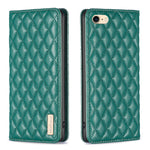 Custodia per telefono a conchiglia in pelle magnetica Diamond Lattice, For iPhone SE 2022 / SE 2020 / 8 / 7, For iPhone XS Max, For iPhone XS / X, For iPhone XR