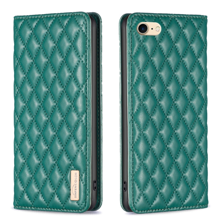 Custodia per telefono a conchiglia in pelle magnetica Diamond Lattice, For iPhone SE 2022 / SE 2020 / 8 / 7, For iPhone XS Max, For iPhone XS / X, For iPhone XR
