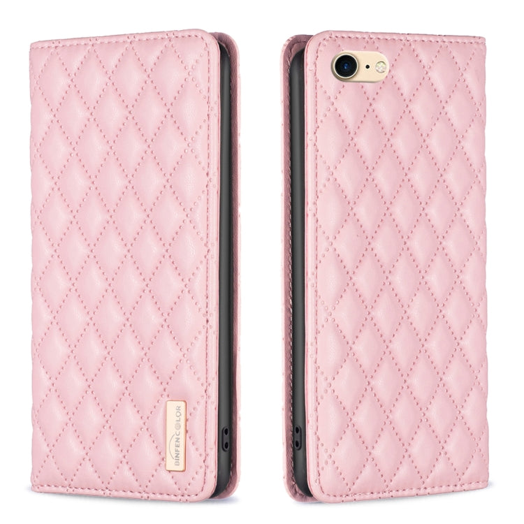Custodia per telefono a conchiglia in pelle magnetica Diamond Lattice, For iPhone SE 2022 / SE 2020 / 8 / 7, For iPhone XS Max, For iPhone XS / X, For iPhone XR