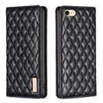 Custodia per telefono a conchiglia in pelle magnetica Diamond Lattice, For iPhone SE 2022 / SE 2020 / 8 / 7, For iPhone XS Max, For iPhone XS / X, For iPhone XR