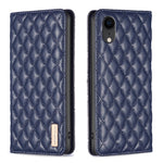 Custodia per telefono a conchiglia in pelle magnetica Diamond Lattice, For iPhone SE 2022 / SE 2020 / 8 / 7, For iPhone XS Max, For iPhone XS / X, For iPhone XR
