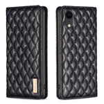 Custodia per telefono a conchiglia in pelle magnetica Diamond Lattice, For iPhone SE 2022 / SE 2020 / 8 / 7, For iPhone XS Max, For iPhone XS / X, For iPhone XR