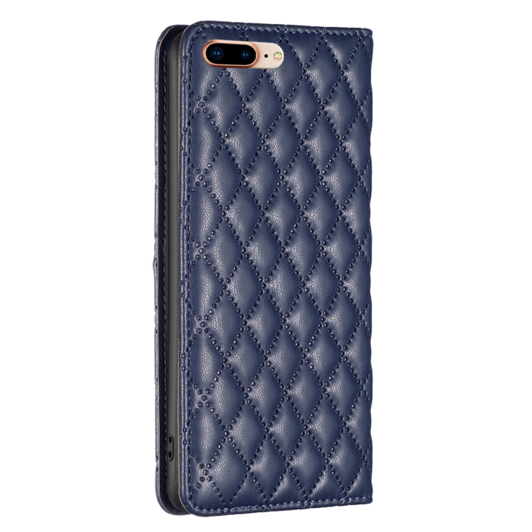 Custodia per telefono a conchiglia in pelle magnetica Diamond Lattice, For iPhone 8 Plus / 7 Plus