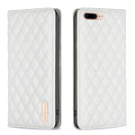 Custodia per telefono a conchiglia in pelle magnetica Diamond Lattice, For iPhone 8 Plus / 7 Plus