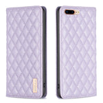 Custodia per telefono a conchiglia in pelle magnetica Diamond Lattice, For iPhone 8 Plus / 7 Plus