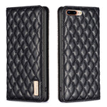 Custodia per telefono a conchiglia in pelle magnetica Diamond Lattice, For iPhone 8 Plus / 7 Plus