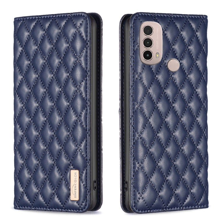 Custodia per telefono a conchiglia in pelle magnetica Diamond Lattice, For Motorola Moto E30 / E40, For Motorola Moto E32 4G, For Motorola Moto G22, For Motorola Moto G31 / G41
