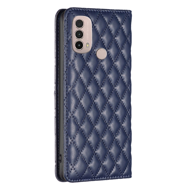 Custodia per telefono a conchiglia in pelle magnetica Diamond Lattice, For Motorola Moto E30 / E40, For Motorola Moto E32 4G, For Motorola Moto G22, For Motorola Moto G31 / G41