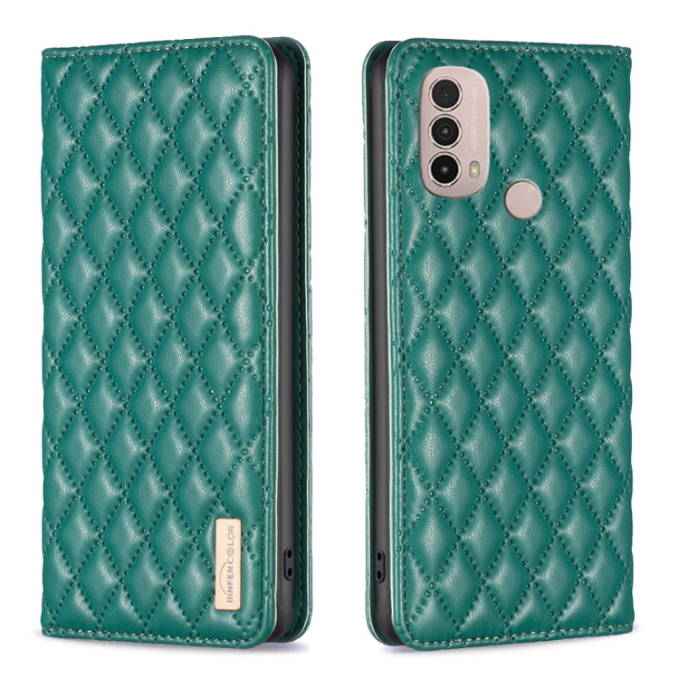 Custodia per telefono a conchiglia in pelle magnetica Diamond Lattice, For Motorola Moto E30 / E40, For Motorola Moto E32 4G, For Motorola Moto G22, For Motorola Moto G31 / G41