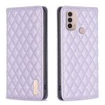 Custodia per telefono a conchiglia in pelle magnetica Diamond Lattice, For Motorola Moto E30 / E40, For Motorola Moto E32 4G, For Motorola Moto G22, For Motorola Moto G31 / G41