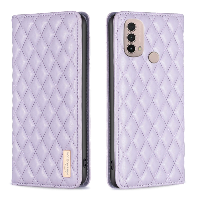 Custodia per telefono a conchiglia in pelle magnetica Diamond Lattice, For Motorola Moto E30 / E40, For Motorola Moto E32 4G, For Motorola Moto G22, For Motorola Moto G31 / G41