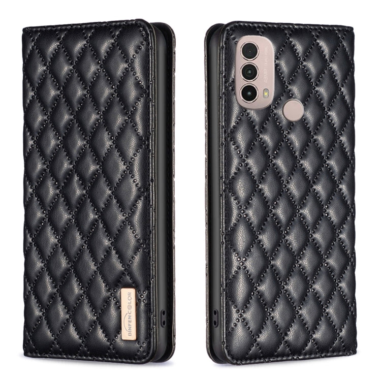 Custodia per telefono a conchiglia in pelle magnetica Diamond Lattice, For Motorola Moto E30 / E40, For Motorola Moto E32 4G, For Motorola Moto G22, For Motorola Moto G31 / G41