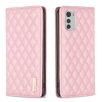 Custodia per telefono a conchiglia in pelle magnetica Diamond Lattice, For Motorola Moto E30 / E40, For Motorola Moto E32 4G, For Motorola Moto G22, For Motorola Moto G31 / G41