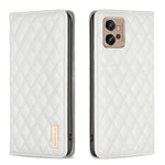 Custodia per telefono a conchiglia in pelle magnetica Diamond Lattice, For Motorola Moto G32 4G, For Motorola Moto G42, For Motorola Moto G62, For Motorola Moto G71
