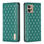 Custodia per telefono a conchiglia in pelle magnetica Diamond Lattice, For Motorola Moto G32 4G, For Motorola Moto G42, For Motorola Moto G62, For Motorola Moto G71
