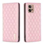 Custodia per telefono a conchiglia in pelle magnetica Diamond Lattice, For Motorola Moto G32 4G, For Motorola Moto G42, For Motorola Moto G62, For Motorola Moto G71
