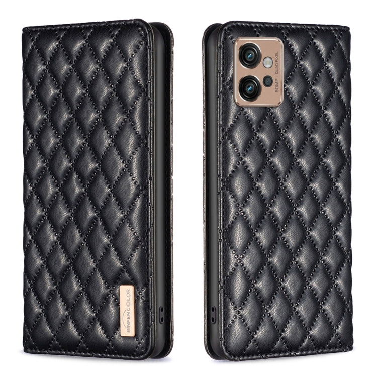 Custodia per telefono a conchiglia in pelle magnetica Diamond Lattice, For Motorola Moto G32 4G, For Motorola Moto G42, For Motorola Moto G62, For Motorola Moto G71