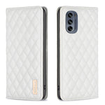 Custodia per telefono a conchiglia in pelle magnetica Diamond Lattice, For Motorola Moto G32 4G, For Motorola Moto G42, For Motorola Moto G62, For Motorola Moto G71