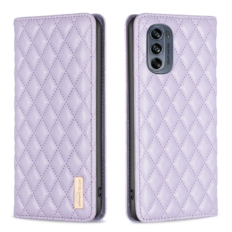 Custodia per telefono a conchiglia in pelle magnetica Diamond Lattice, For Motorola Moto G32 4G, For Motorola Moto G42, For Motorola Moto G62, For Motorola Moto G71
