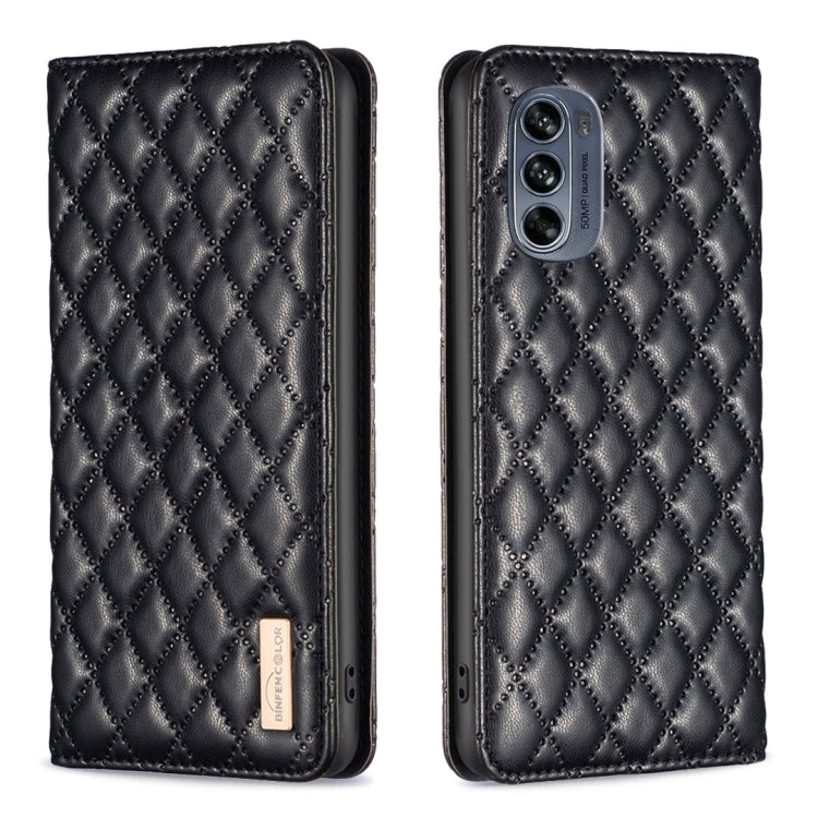 Custodia per telefono a conchiglia in pelle magnetica Diamond Lattice, For Motorola Moto G32 4G, For Motorola Moto G42, For Motorola Moto G62, For Motorola Moto G71