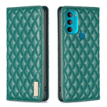 Custodia per telefono a conchiglia in pelle magnetica Diamond Lattice, For Motorola Moto G32 4G, For Motorola Moto G42, For Motorola Moto G62, For Motorola Moto G71