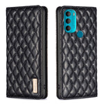 Custodia per telefono a conchiglia in pelle magnetica Diamond Lattice, For Motorola Moto G32 4G, For Motorola Moto G42, For Motorola Moto G62, For Motorola Moto G71