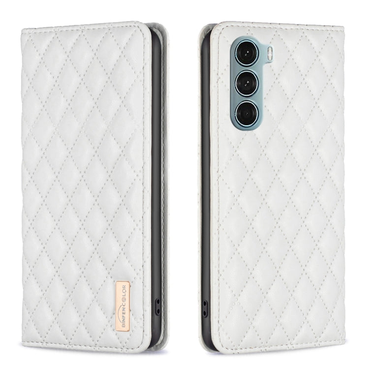 Custodia per telefono a conchiglia in pelle magnetica Diamond Lattice, For Motorola Moto G200 5G / Edge S30 5G, For Nokia G11 / G21