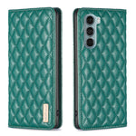 Custodia per telefono a conchiglia in pelle magnetica Diamond Lattice, For Motorola Moto G200 5G / Edge S30 5G, For Nokia G11 / G21