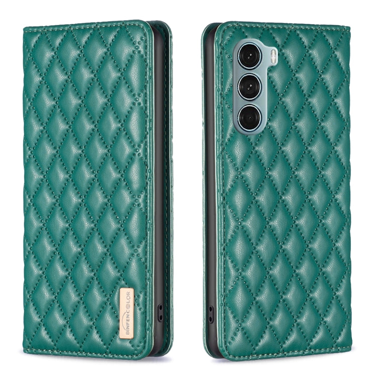 Custodia per telefono a conchiglia in pelle magnetica Diamond Lattice, For Motorola Moto G200 5G / Edge S30 5G, For Nokia G11 / G21