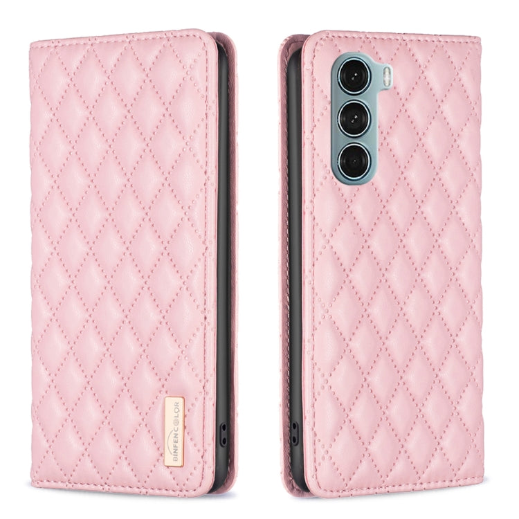 Custodia per telefono a conchiglia in pelle magnetica Diamond Lattice, For Motorola Moto G200 5G / Edge S30 5G, For Nokia G11 / G21