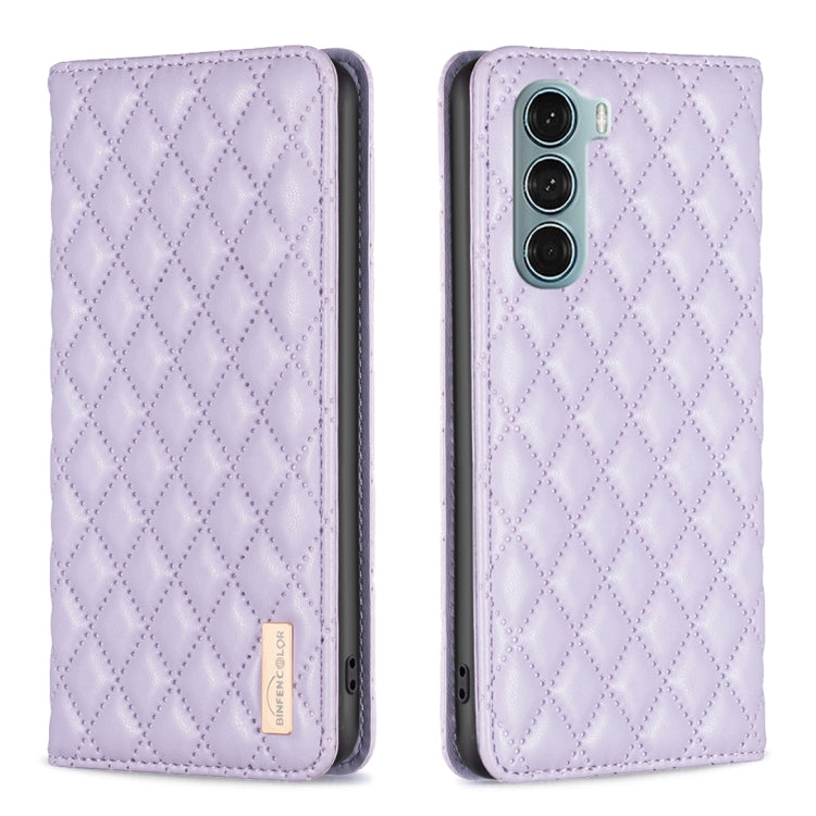Custodia per telefono a conchiglia in pelle magnetica Diamond Lattice, For Motorola Moto G200 5G / Edge S30 5G, For Nokia G11 / G21