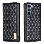 Custodia per telefono a conchiglia in pelle magnetica Diamond Lattice, For Motorola Moto G200 5G / Edge S30 5G, For Nokia G11 / G21