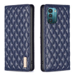 Custodia per telefono a conchiglia in pelle magnetica Diamond Lattice, For Motorola Moto G200 5G / Edge S30 5G, For Nokia G11 / G21