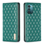 Custodia per telefono a conchiglia in pelle magnetica Diamond Lattice, For Motorola Moto G200 5G / Edge S30 5G, For Nokia G11 / G21