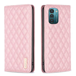 Custodia per telefono a conchiglia in pelle magnetica Diamond Lattice, For Motorola Moto G200 5G / Edge S30 5G, For Nokia G11 / G21