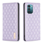 Custodia per telefono a conchiglia in pelle magnetica Diamond Lattice, For Motorola Moto G200 5G / Edge S30 5G, For Nokia G11 / G21