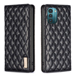 Custodia per telefono a conchiglia in pelle magnetica Diamond Lattice, For Motorola Moto G200 5G / Edge S30 5G, For Nokia G11 / G21