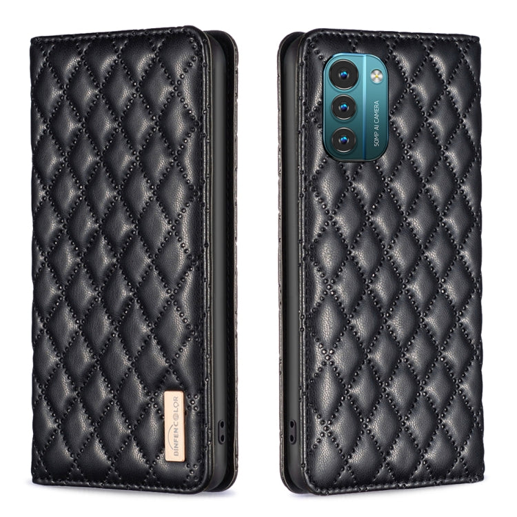 Custodia per telefono a conchiglia in pelle magnetica Diamond Lattice, For Motorola Moto G200 5G / Edge S30 5G, For Nokia G11 / G21