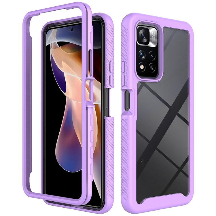 Custodia per telefono PC trasparente antiurto in tinta unita con cielo stellato, For T-Moblie Revvl 6 5G, For Xiaomi Redmi Note 11 Pro+ 5G Global, For Xiaomi Redmi 10C, For Xiaomi Poco X4 Pro 5G