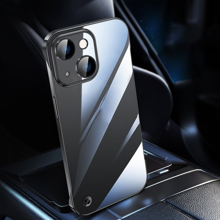Custodia per telefono PC trasparente senza cornice galvanica, For iPhone 14, For iPhone 14 Plus, For iPhone 14 Pro