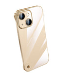 Custodia per telefono PC trasparente senza cornice galvanica, For iPhone 14, For iPhone 14 Plus, For iPhone 14 Pro