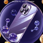 Custodia per telefono PC trasparente senza cornice galvanica, For iPhone 14, For iPhone 14 Plus, For iPhone 14 Pro