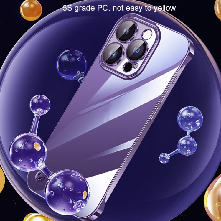 Custodia per telefono PC trasparente senza cornice galvanica, For iPhone 14 Pro Max, For iPhone 13, For iPhone 13 Pro
