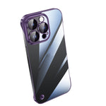 Custodia per telefono PC trasparente senza cornice galvanica, For iPhone 14 Pro Max, For iPhone 13, For iPhone 13 Pro