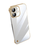 Custodia per telefono PC trasparente senza cornice galvanica, For iPhone 13 Pro Max, For iPhone 12, For iPhone 12 Pro