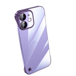 Custodia per telefono PC trasparente senza cornice galvanica, For iPhone 13 Pro Max, For iPhone 12, For iPhone 12 Pro
